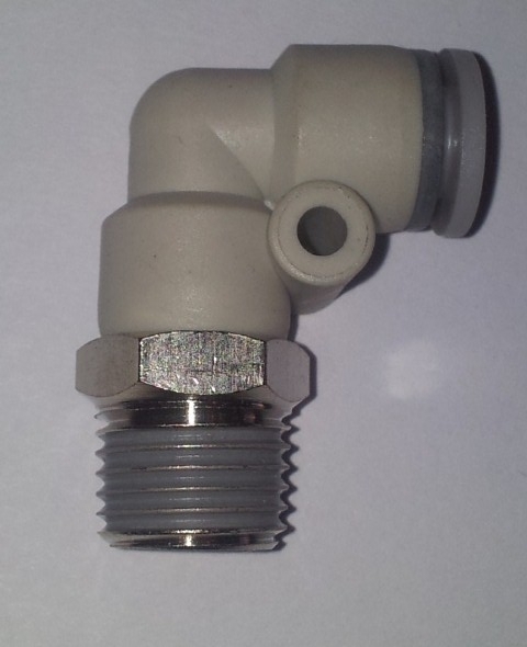 Push-in fitting L pneumatic 90&deg; 1 x AG 1/4 inch - 1 x 6 mm (0306046)