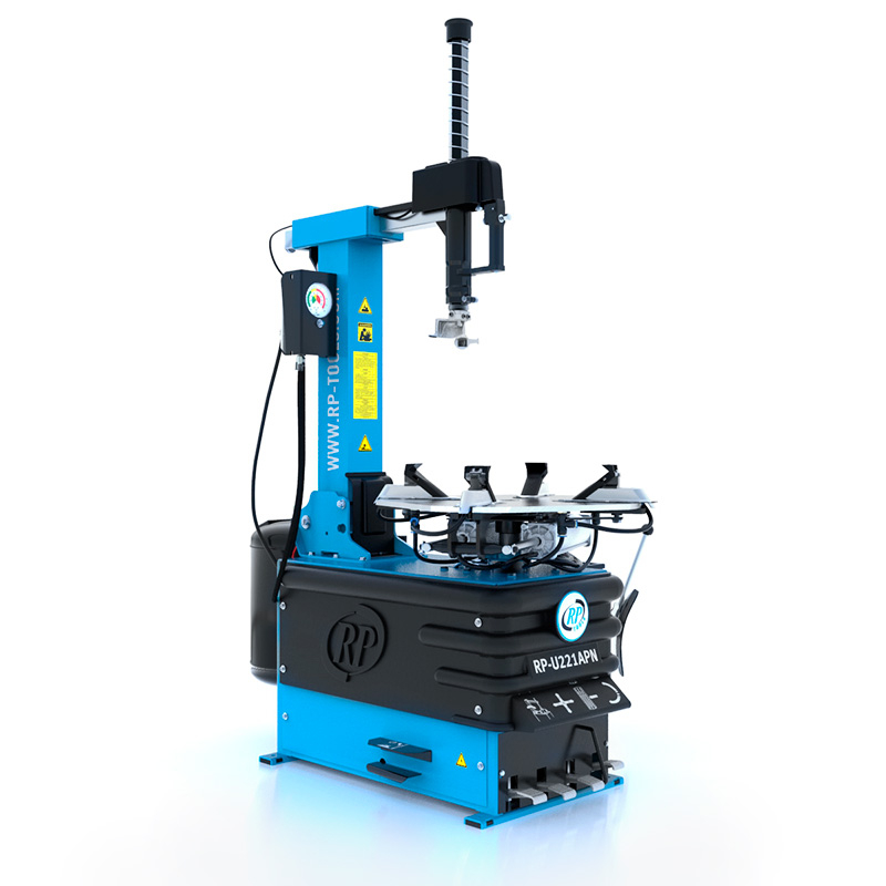Tire changer car fully automatic 230 V (1 stage) 10-24 inches with pneumatically tilting post + Air-Shock - RP-U221APN