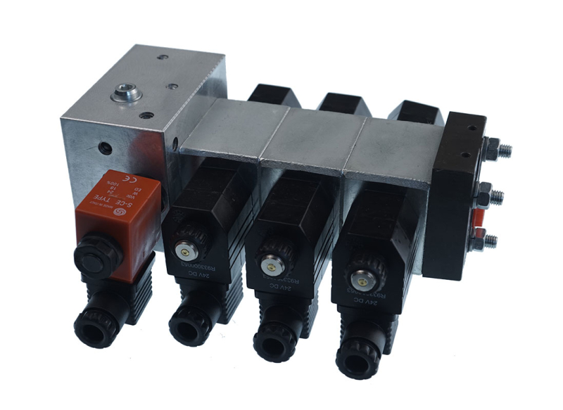 Hydraulic block with solenoid valves PR09007B for truck tire mounting machine RP-R-U296P, RP-U296PN,...