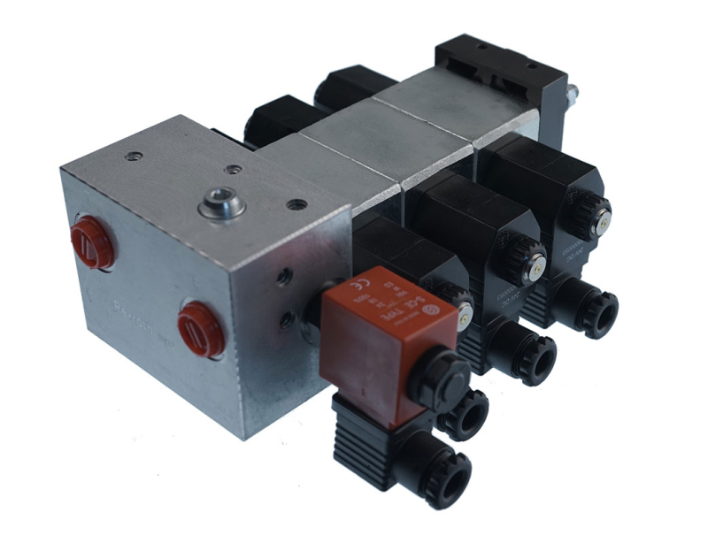 Hydraulic block with solenoid valves PR09007B for truck tire mounting machine RP-R-U296P, RP-U296PN,...