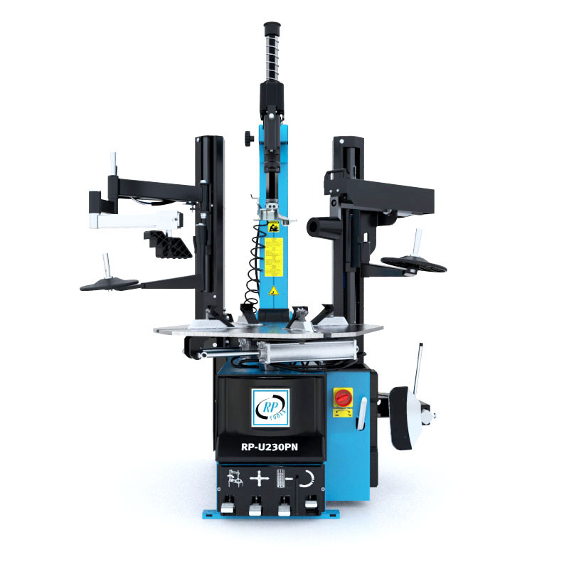 Tire changer up to 30 inches, 230 V, 1 Ph (1 stage) 12-30 inches with pneumatically tilting post + auxiliary arm HA70LR