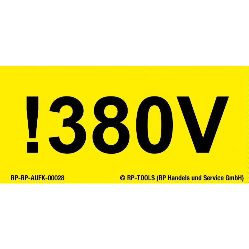 Sticker universal "Spannung 380 V" approx. 38 x...
