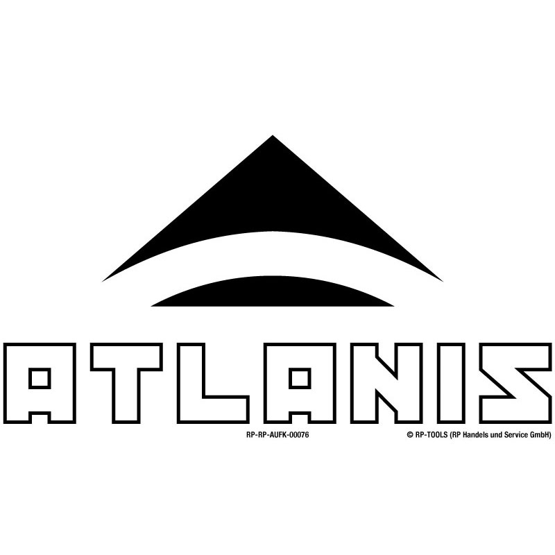 Aufkleber Logo Atlanis ca. 170 x 100 mm