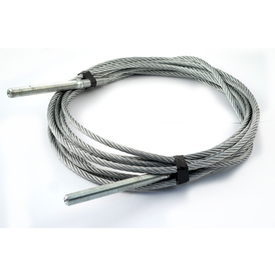 Rope Steel cable &Oslash; 09,0 mm, L: 09475mm 6x19+FC steel galvanized 1960 MPa 48,8 kN zS, G01 pressed M16 -  G01 pressed M16