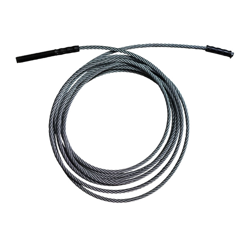 Cordage Câble acier Ø 13.0 mm, L: 09130 mm 8x19S+IWRC Acier galvanise 2160 MPa MPa 126,0 kN zS, G01 presse M22 - Filetage clamp 19 mm