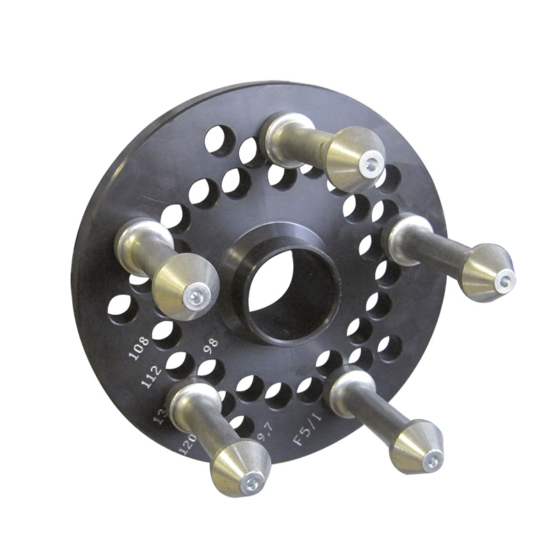 Type flange for 5 hole rims (98-100-108-112-120/65-130-139,7 mm) for truck wheel balancer RP-SI-RAV Sirio Ø: 40 mm
