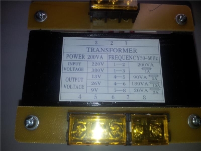 Transformer 200 VA without fuses 230/400 V, 200 VA, 0-13-26V for 2-post lift until 2011