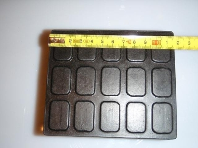 Bloc en caoutchouc pad en caoutchouc pad en caoutchouc 01 pour les ascenseurs 115 x 100 x 55 mm Kit (4 PCs.)