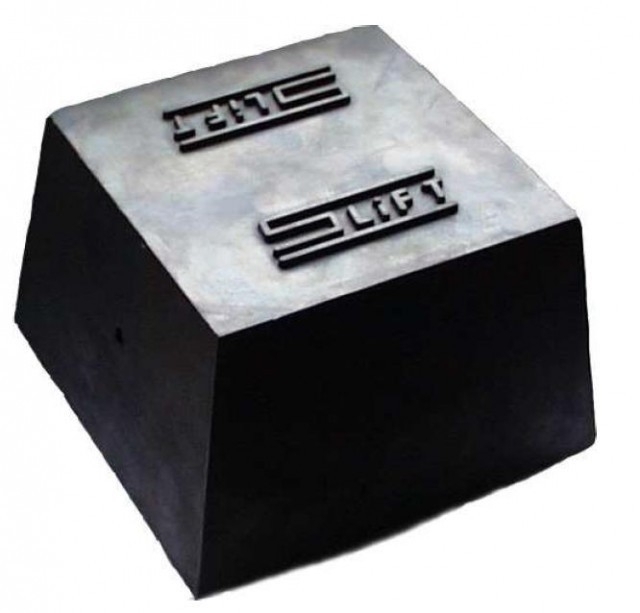 Rubber trapezoidal block, pyramid block universal for Slift/IME lifting platforms 120 x 120 x 80 mm