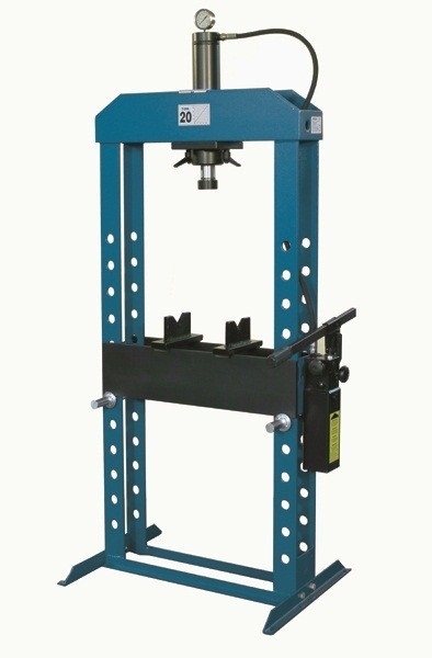 Workshop press hydraulic press, standing, 15 t, manual, movable piston, industry quality, Made in EU