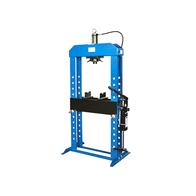 Workshop press hydraulic press, standing, 50 t, manual: hand & foot operated, movable piston, industry quality, Made in EU