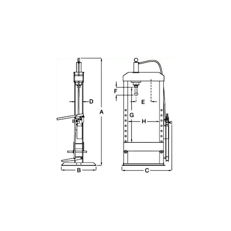 Workshop Press hydraulic press, standing, 100-150 t,...
