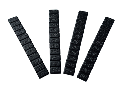 Balancing weights car adhesive weights alloy wheels steel bar (Fe) H: 4 mm, W: 19 mm, 60 g (12 x 5 g) 100 pcs. (black)
