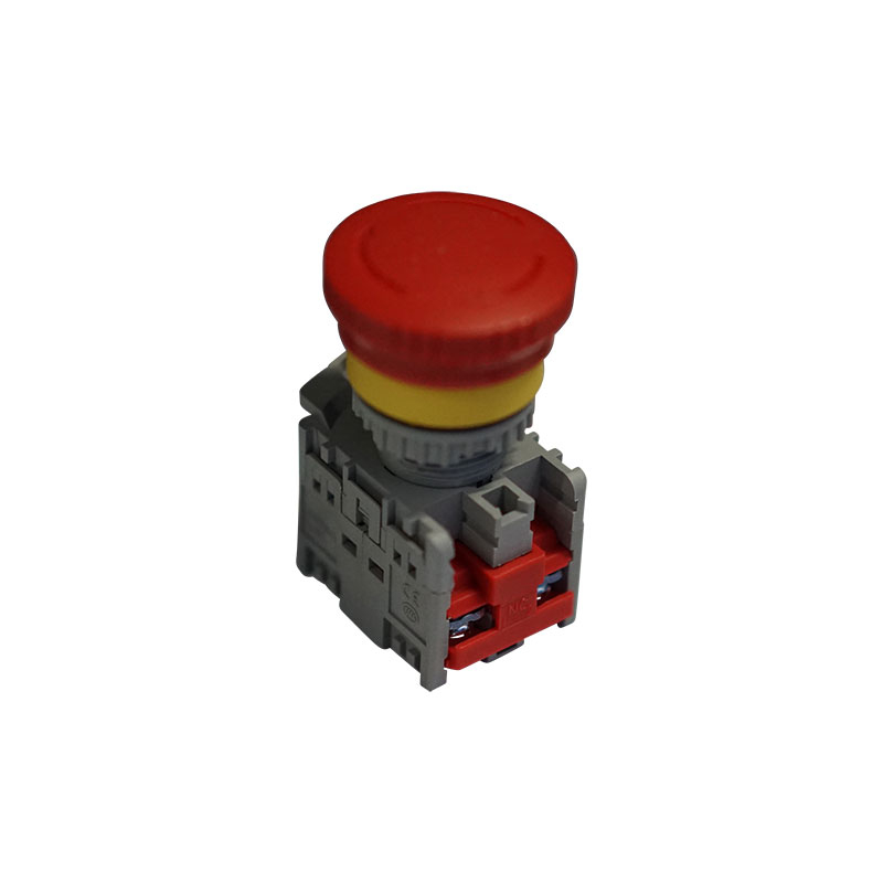 Emergency stop switch for truck tire mounting machine...