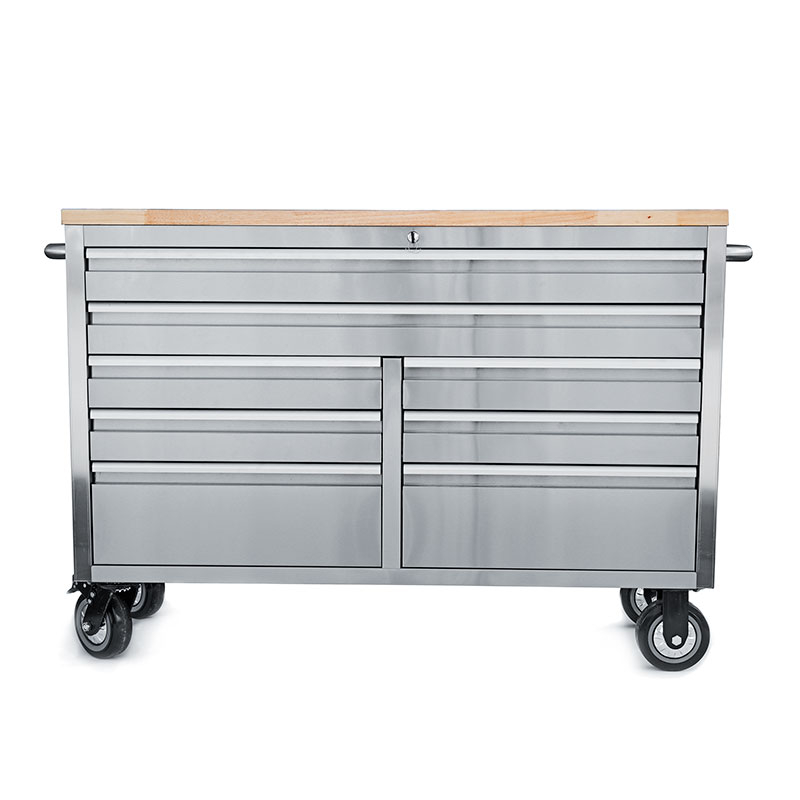 Stainless steel workshop cart tool cart rollable 8...