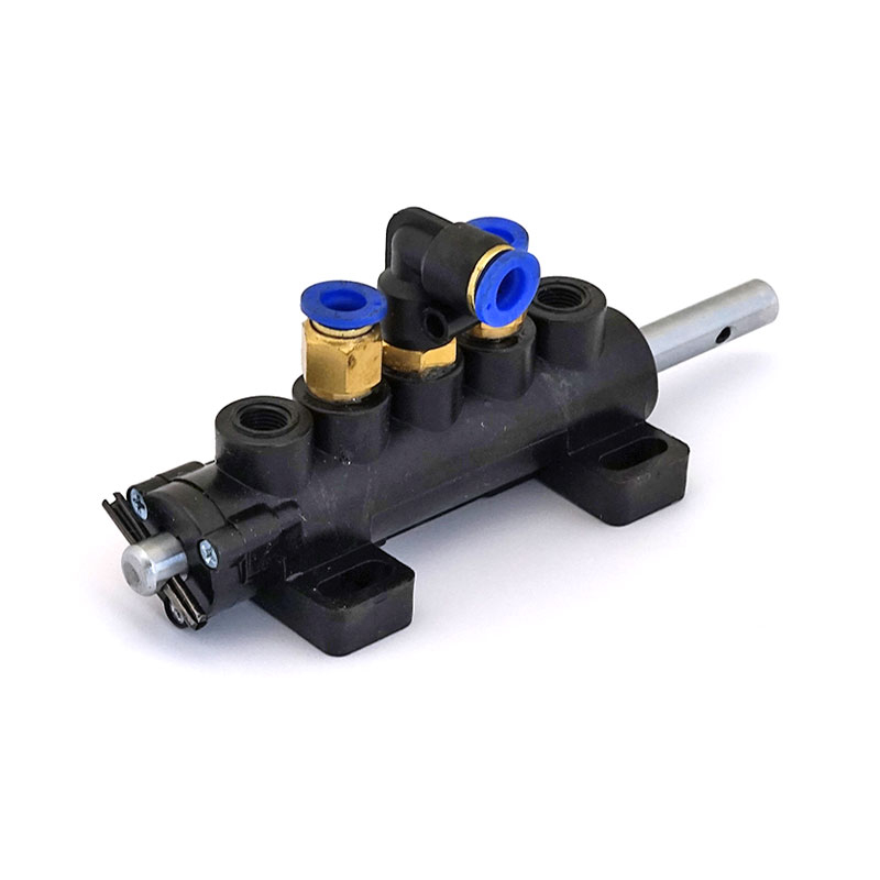 Pneumatic valve Pedal valve for clamping cylinder incl. connections - for tire changer A-HA-1000