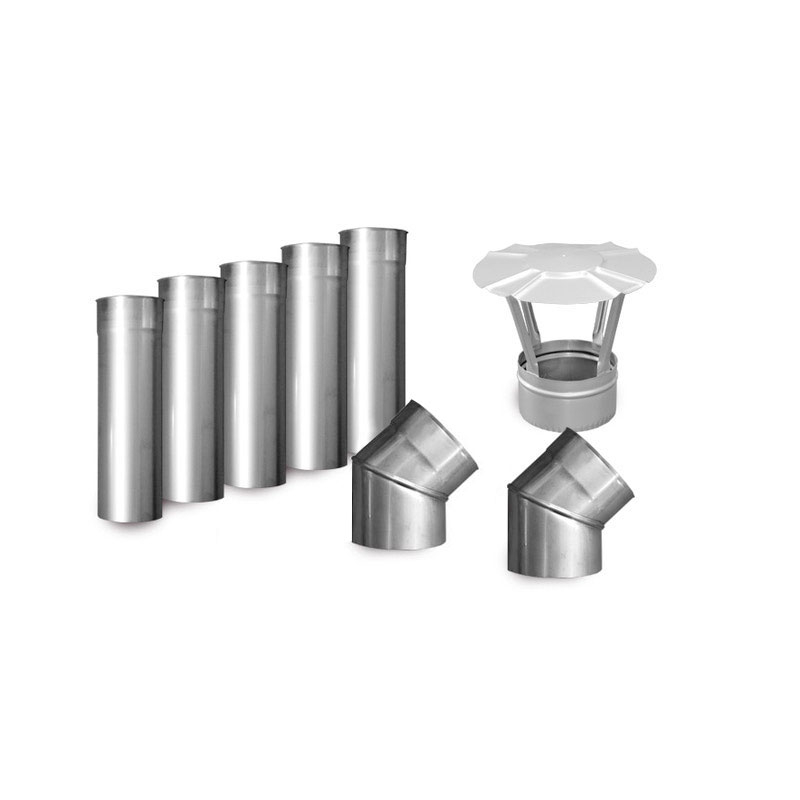 Stainless steel stovepipe flue pipe exhaust pipe flue pipe 8 piece