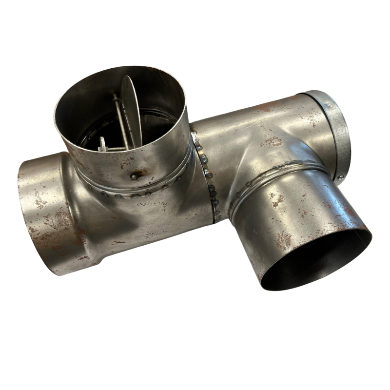 Connecting piece throttle valve for furnace used oil...