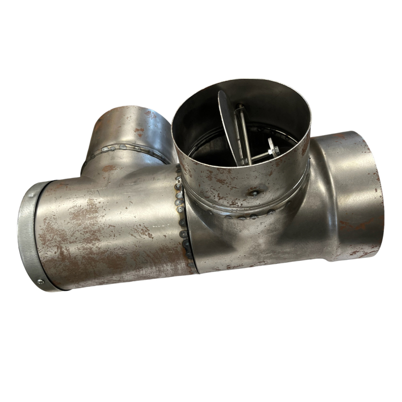 Connecting piece throttle valve for furnace used oil...