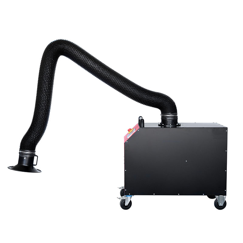 Mobile welding fume extraction system 3m arm hose design