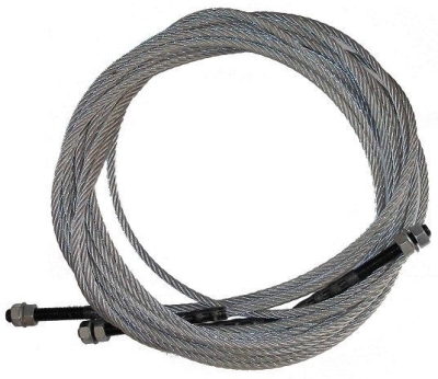 Rope Steel cable &Oslash; 09,0 mm, L: 10590 mm 6x19+FC steel galvanized 1960 MPa 48,8 kN zS, G01 pressed M16 -  G01 pressed M16