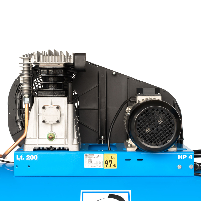 Compressor 200 l 2 cyl. 4,0 HP 400 V - AN 480L - Operating pressure 8 Bar (max. 10 Bar) - Made in Italy