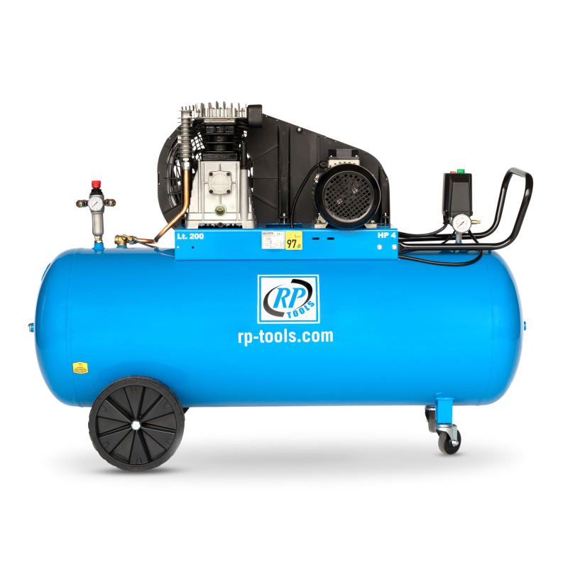 Compressor 200 l 2 cyl. 4,0 HP 400 V - AN 480L - Operating pressure 8 Bar (max. 10 Bar) - Made in Italy