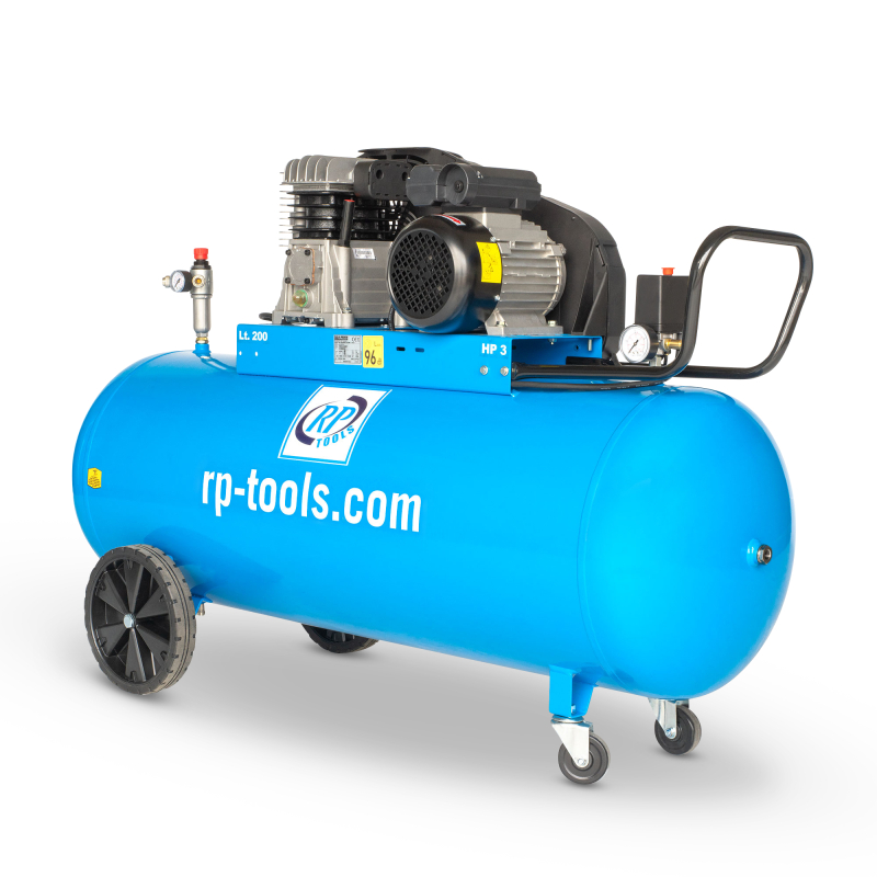 Compressor 200 l 2 cyl. 3.0 hp 230 V - AN 330L - Operating pressure 8 bar (max. 10 bar) - Made in Italy