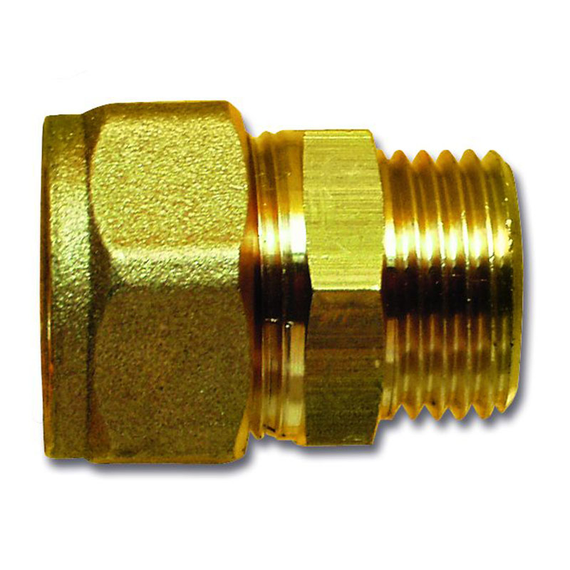 Connector straight 3/4 inch x 22 mm