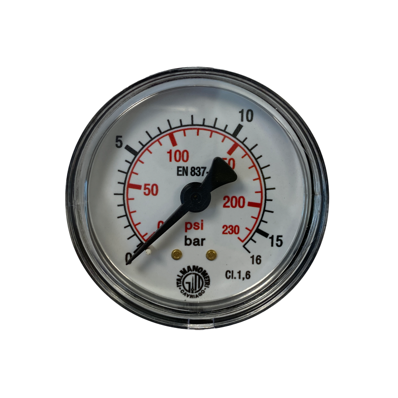Manometer M3A-ABS 63-16 G1/4C/D+LF+C für Kompressor RP-LP