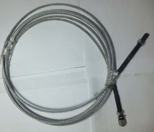 Rope Steel cable Ø 09,0 mm, L: 08790 mm 6x19+FC steel galvanized 1960 MPa 43,9 kN sZ, G01 pressed M16 -  G01 pressed M16 (H: 2848 mm)