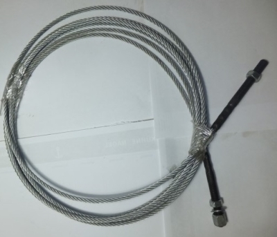 Rope Steel cable &Oslash; 09,0 mm, L: 08790 mm 6x19+FC steel galvanized 1960 MPa 43,9 kN sZ, G01 pressed M16 -  G01 pressed M16 (H: 2848 mm)