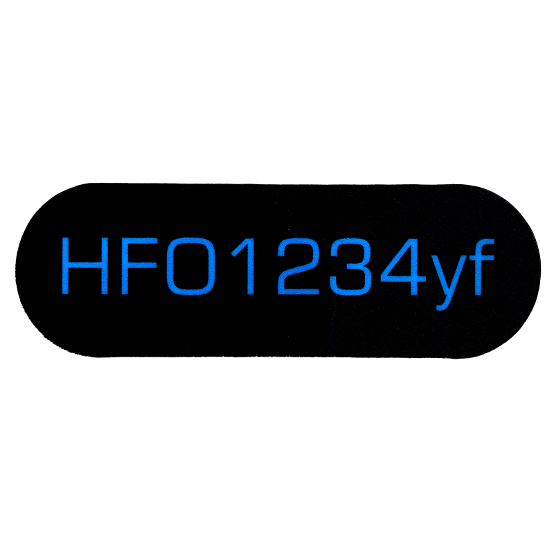 Aufkleber Spin Kennzeichnung ,,HFO1234YF