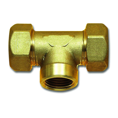 T-connector 22 mm brass