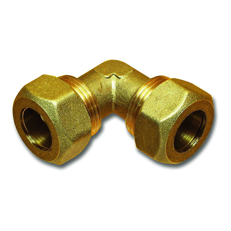 Angle connector 15 mm brass