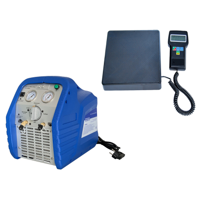 Refrigerant extraction station 3/4 HP with refrigerant scale Electronic up to 100 kg for R-134a and R-1234yf