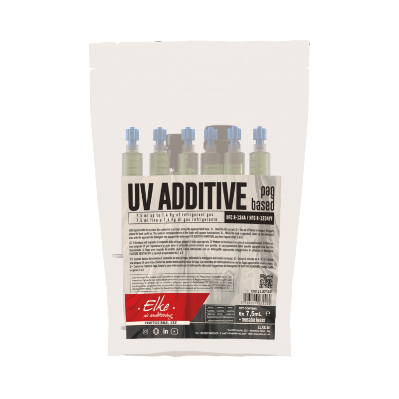 UV-Kontrastmittel Lecksuchmittel Spritzen Plus Adapter universell 6 x 7,5 ml für KFZ-Klimaanlagen R-134a und R-1234yf **NML**