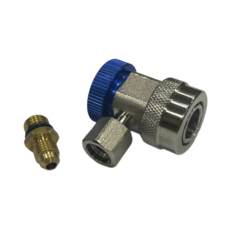 Quick coupling 1/4 inch (blue) with adapter piece 1/4 inch for 1234YF **ALTERNATIVE TO  RP-SR-ZET-01000168B**