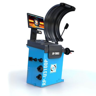 Wheel balancer fully automatic 230V, 10-32 inches with measuring arm rim width and LCD display - RP-U130PN