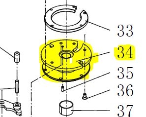 Unit&eacute; rotative bride de cylindre pour RP-R-U213PN