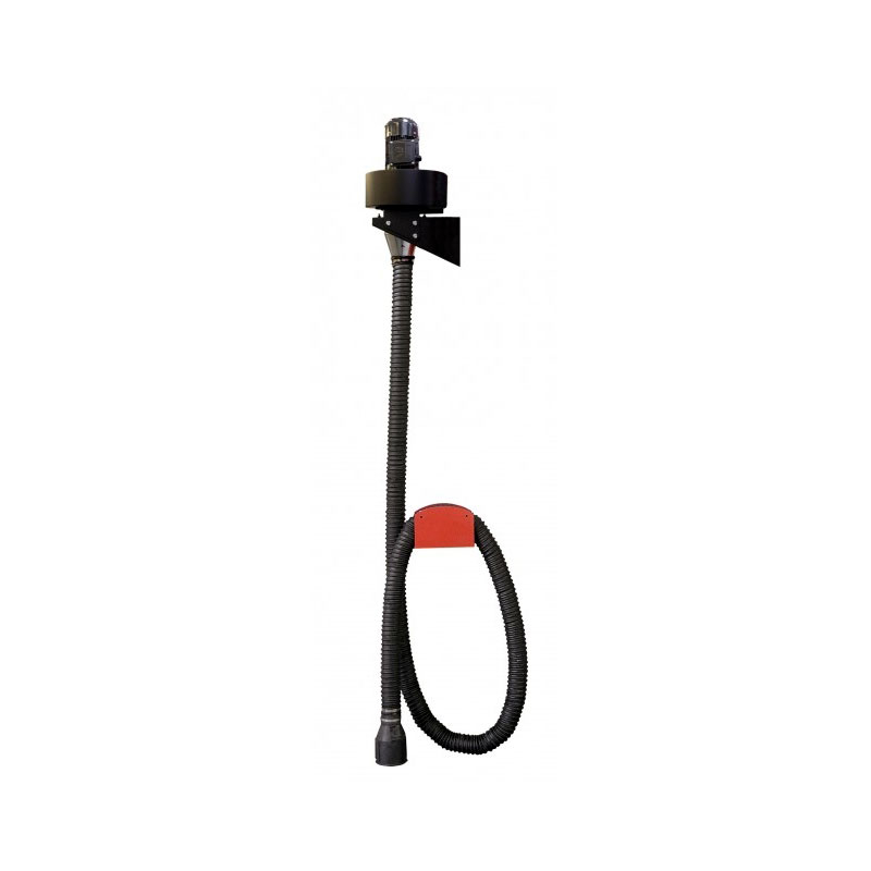 Car exhaust extraction system for wall mounting