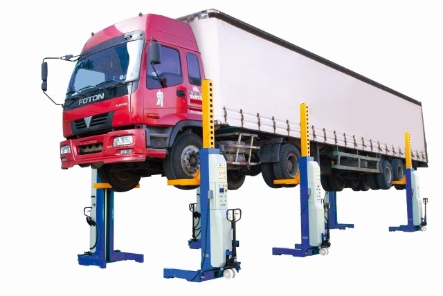 Truck bus transporter car lift wheel grip 6 pcs. hydraulic 45 t