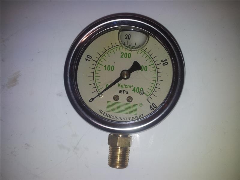 Druckanzeige Manometer LA-60X400 Hydraulik max. 400 Bar 1/4 Zoll für Hebebühne RP-8501, RP-8503, RP-8504,...