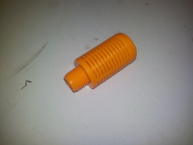 Vent 1/8 inch orange for pedal valve for mounting machine...