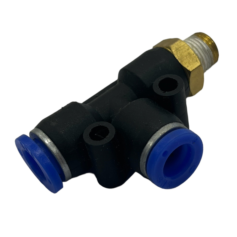 Push-in fitting T pneumatic 1 x 8 mm - 1 x AG 1/8 inch -...