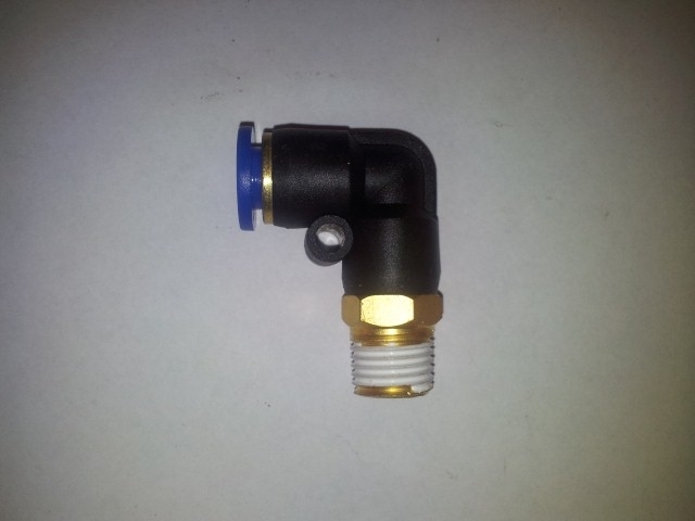 Push-in fitting L pneumatic 90° 1 x AG 1/4 inch - 1 x 8 mm