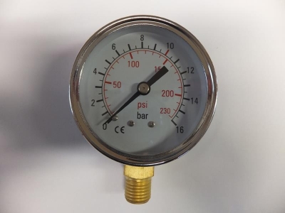 Pressure gauge pneumatic 1/4 inch 16 bar YJC-R-02 G1/4