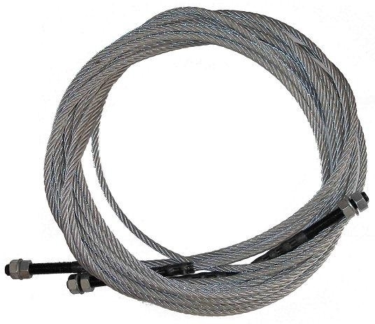 Câble acier Ø de la corde = 09.3 mm L = 13200 mm (13195-13205) pour ascenseur compensatoire UNI