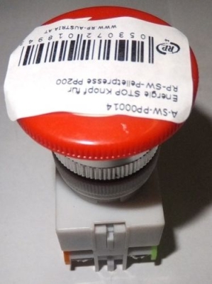 Button emergency stop switch A-SW-pellet press PP120, PP200, PP229,...