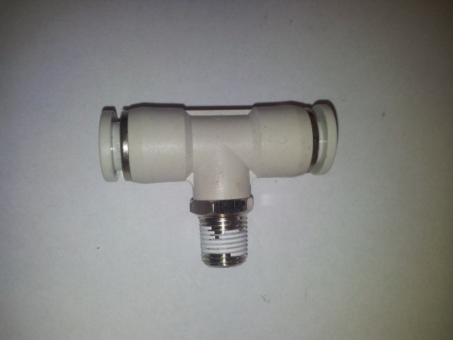 Push-in fitting T Pneumatic 1 x AG 1/8 inch - 2 x 8 mm